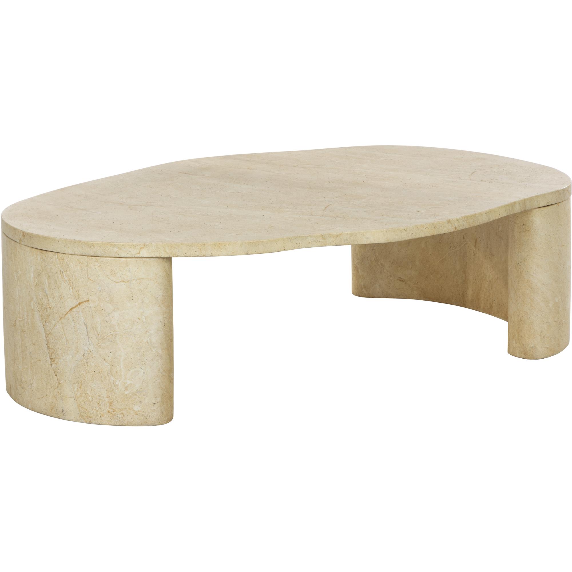 Savinah Coffee Table - Travertine Look - Natural 2 Savinah Coffee Table - Travertine Look - Natural - Image 2