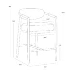 Marita Counter Stool - Louis Cream 13 Marita Counter Stool - Louis Cream - Image 7