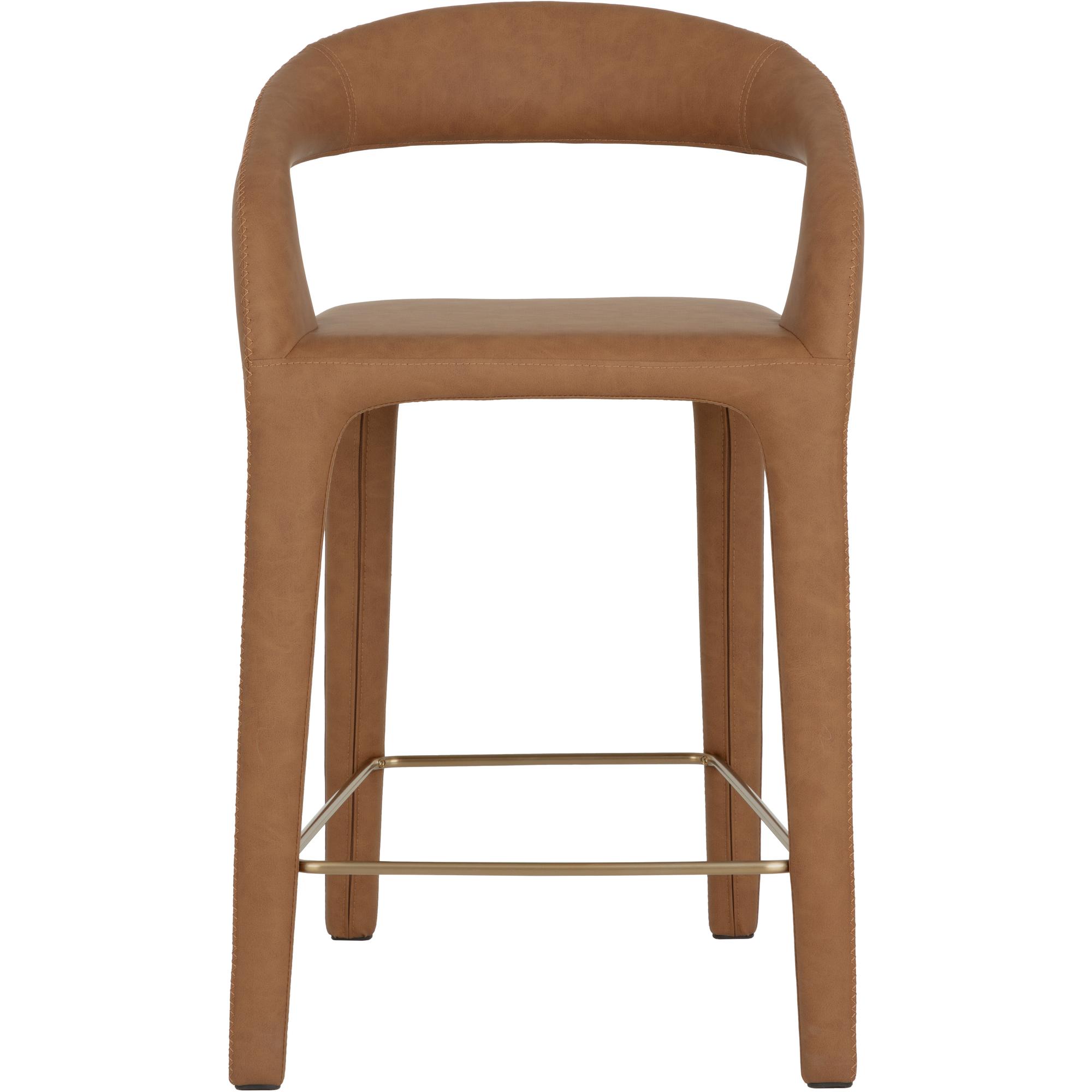 Atika Counter Stool - Milliken Cognac 2 Atika Counter Stool - Milliken Cognac - Image 2