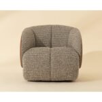 Camie Swivel Lounge Chair - Torched Meringue / Cognac Leather 112768 112768 CAMIE SWIVEL LOUNGE CHAIR TORCHED MERINGUE COGNAC LEATHER 1