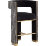 Adamina Counter Stool - Abbington Black / Hobbes Night