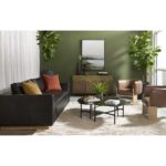 Anakin Sofa - Light Oak - Tuscany Warm Black Leather - Image 13