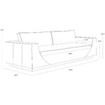 Anakin Sofa - Light Oak - Tuscany Warm Black Leather - Image 15