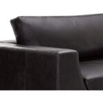 Anakin Sofa - Light Oak - Tuscany Warm Black Leather - Image 9