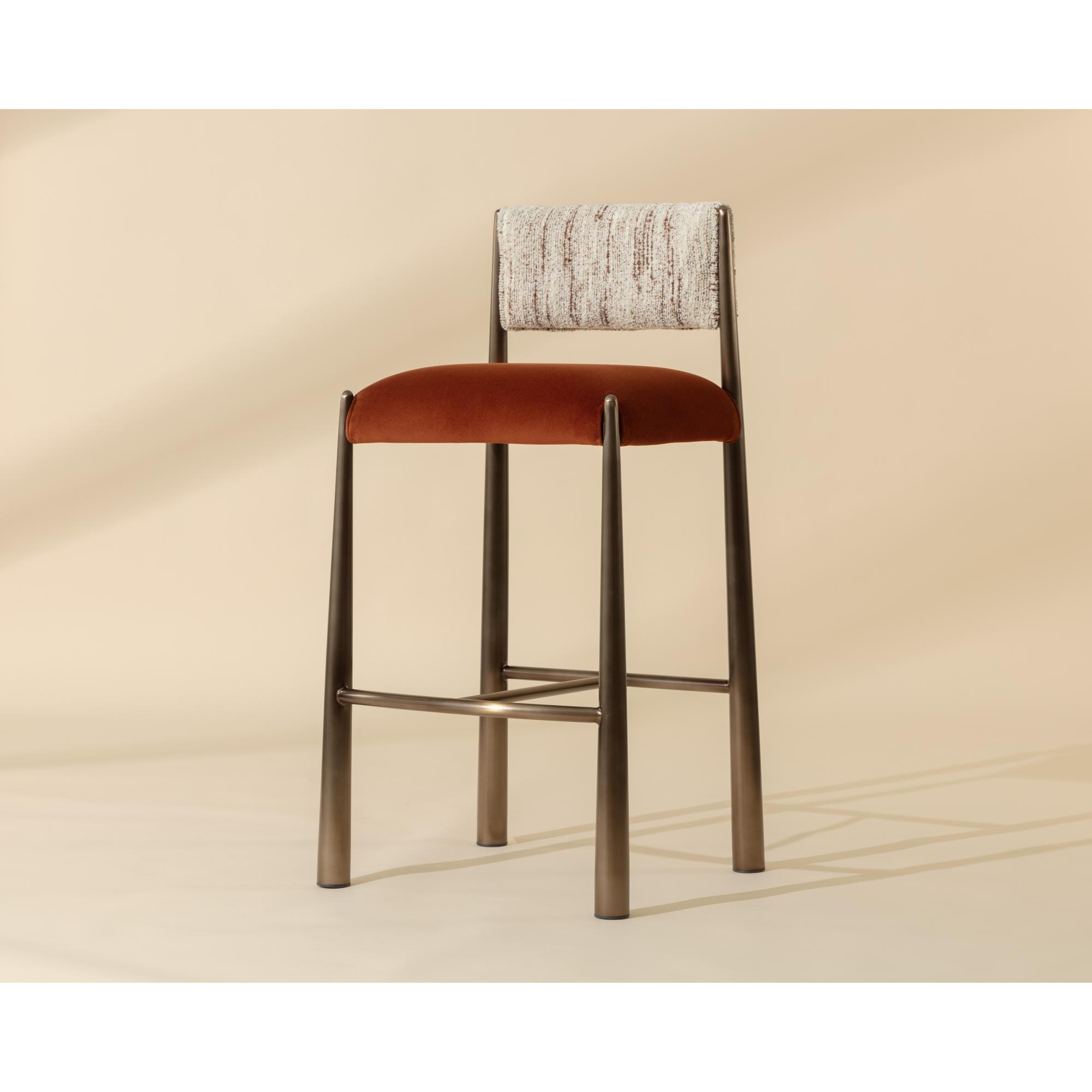 Bayard Barstool - Dark Bronze - Meg Rust / Terri Nutmeg 6 Bayard Barstool - Dark Bronze - Meg Rust / Terri Nutmeg - Image 6