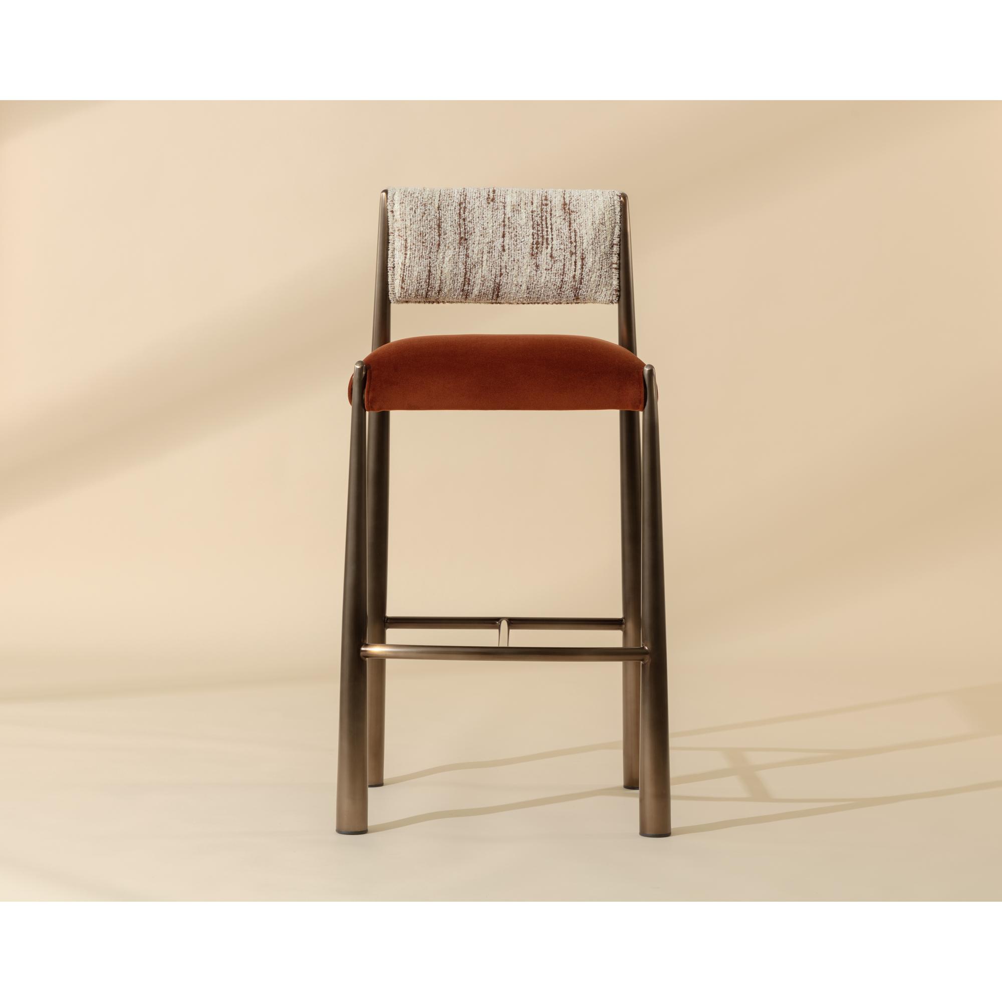 Bayard Barstool - Dark Bronze - Meg Rust / Terri Nutmeg 7 Bayard Barstool - Dark Bronze - Meg Rust / Terri Nutmeg - Image 7