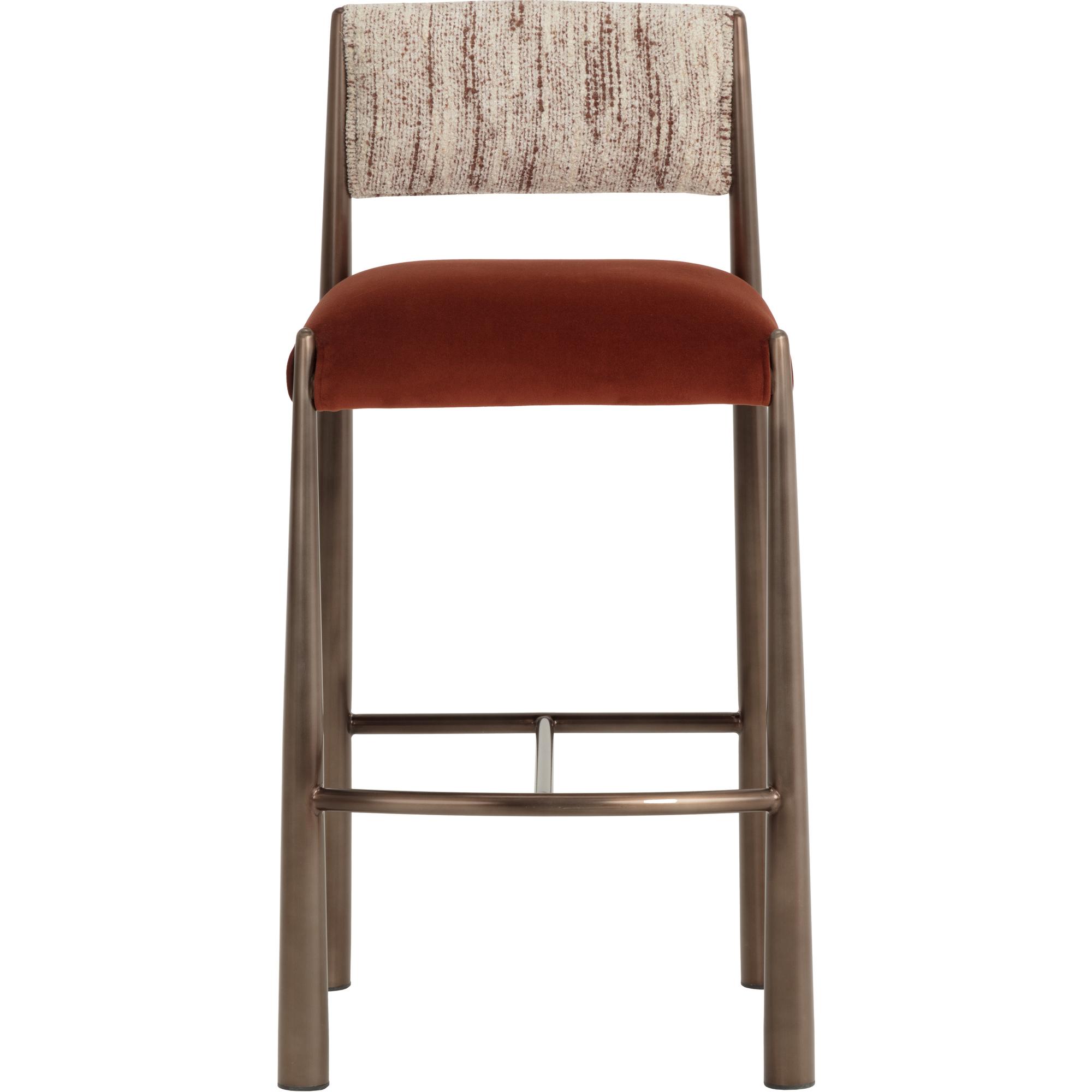 Bayard Barstool - Dark Bronze - Meg Rust / Terri Nutmeg 2 Bayard Barstool - Dark Bronze - Meg Rust / Terri Nutmeg - Image 2