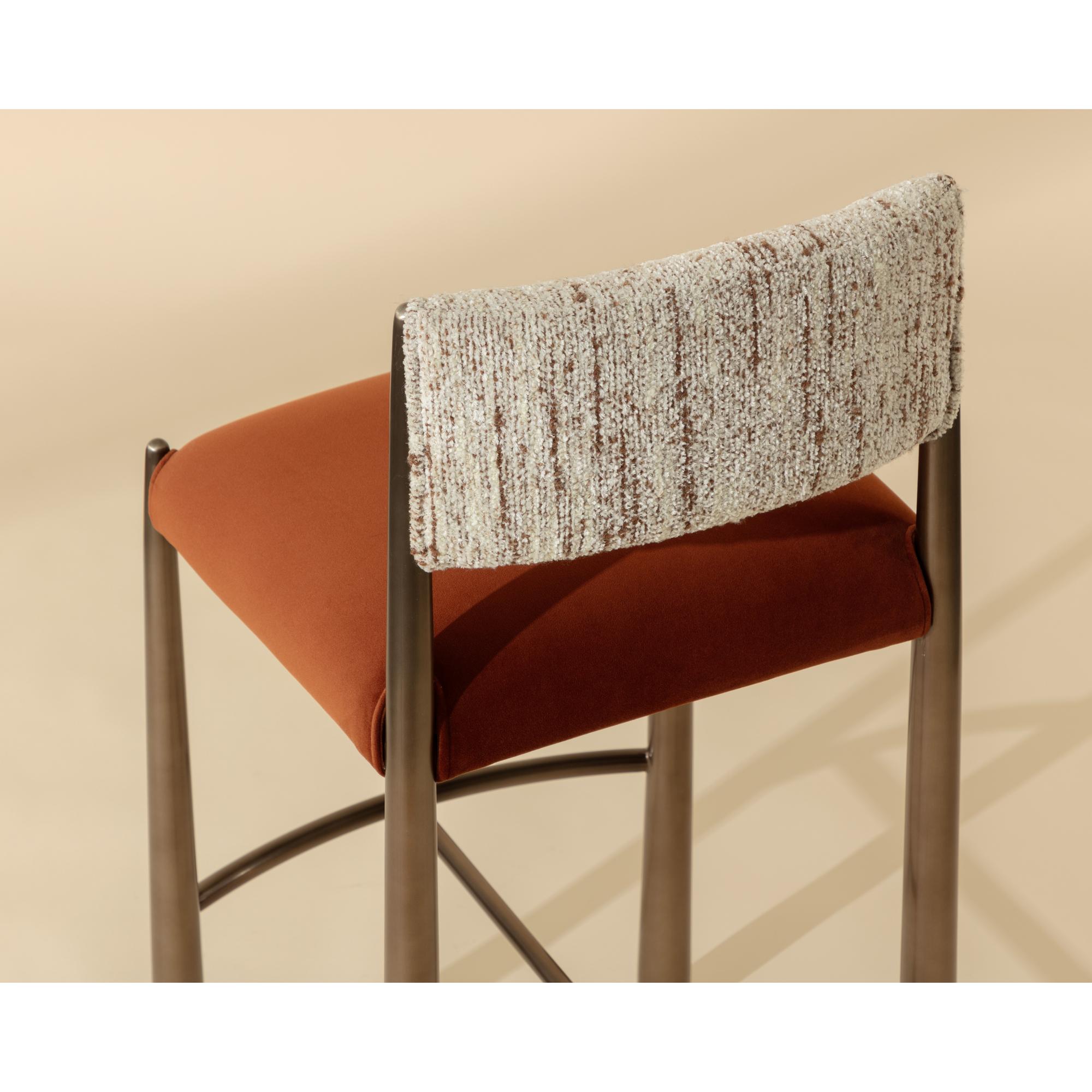 Bayard Barstool - Dark Bronze - Meg Rust / Terri Nutmeg 8 Bayard Barstool - Dark Bronze - Meg Rust / Terri Nutmeg - Image 8