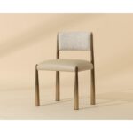 Bayard Dining Chair - Antique Brass - Napa Beige / Santa Cruz Oatmeal 112804 112804 BAYARD DINING CHAIR ANTIQUE BRASS NAPA BEIGE SANTA CRUZ OATMEAL