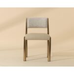 Bayard Dining Chair - Antique Brass - Napa Beige / Santa Cruz Oatmeal 112804 112804 BAYARD DINING CHAIR ANTIQUE BRASS NAPA BEIGE SANTA CRUZ OATMEAL 1