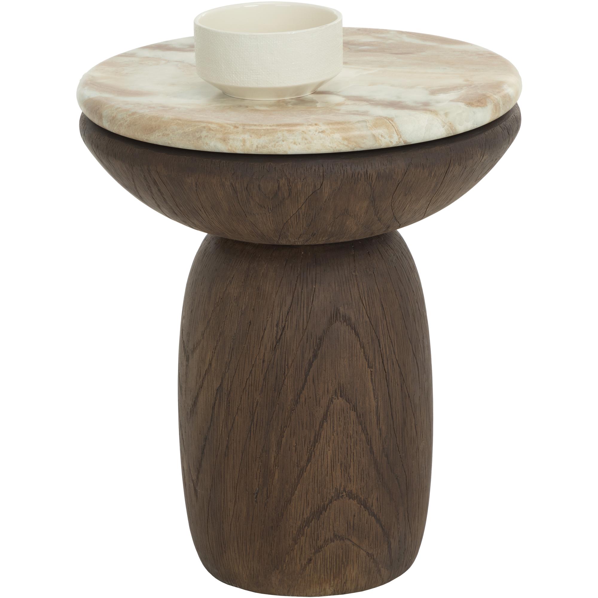 Orula End Table - Marble Look - Macchiato 1 Orula End Table - Marble Look - Macchiato