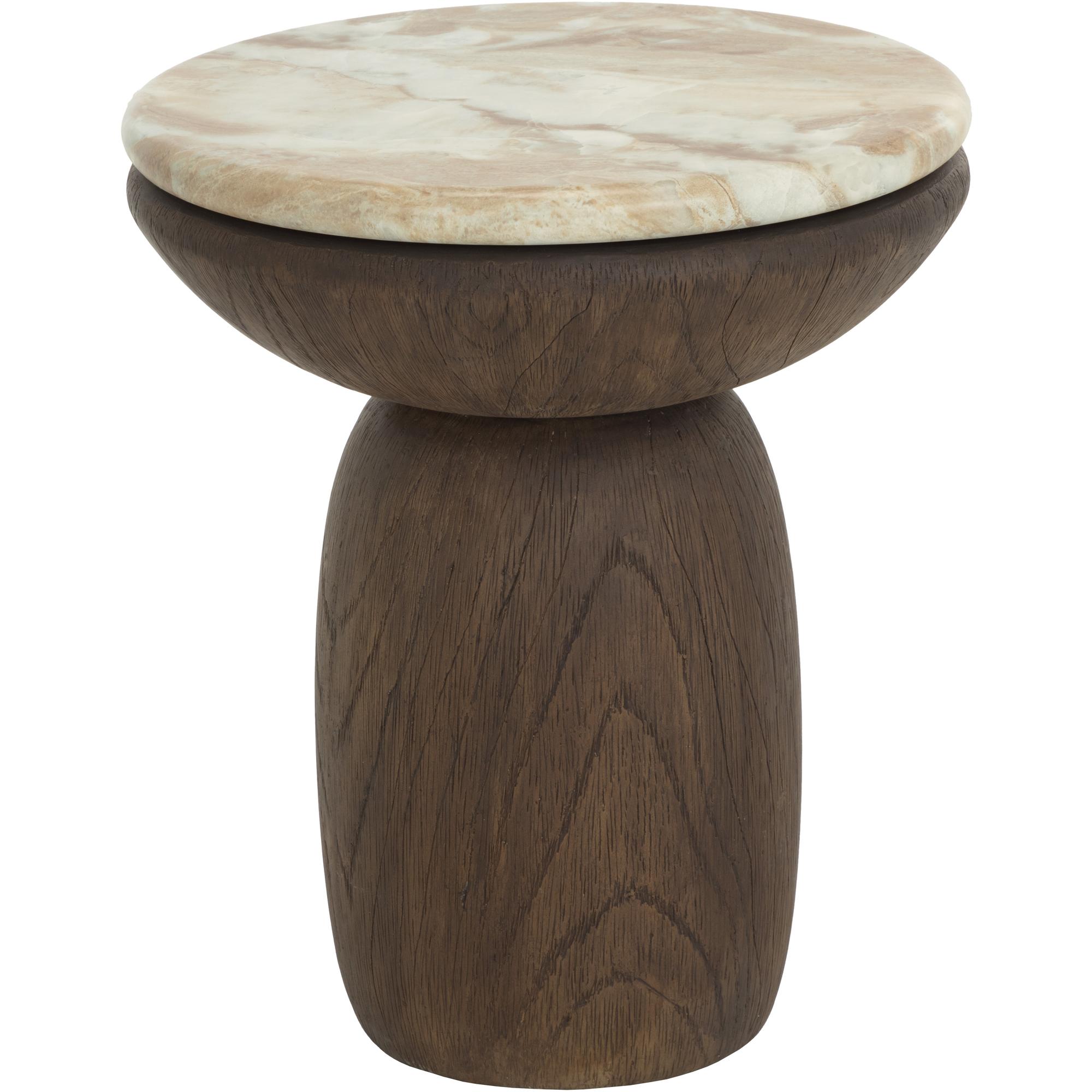 Orula End Table - Marble Look - Macchiato 2 Orula End Table - Marble Look - Macchiato - Image 2