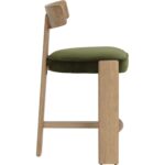 Horton Counter Stool - Rustic Oak - Forest Green 7 Horton Counter Stool - Rustic Oak - Forest Green - Image 3