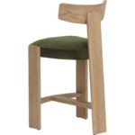 Horton Counter Stool - Rustic Oak - Forest Green 8 Horton Counter Stool - Rustic Oak - Forest Green - Image 4