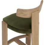 Horton Counter Stool - Rustic Oak - Forest Green 9 Horton Counter Stool - Rustic Oak - Forest Green - Image 5