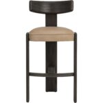 Horton Barstool - Dark Brown - Sahara Sand Leather 6 Horton Barstool - Dark Brown - Sahara Sand Leather - Image 2