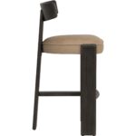 Horton Barstool - Dark Brown - Sahara Sand Leather 7 Horton Barstool - Dark Brown - Sahara Sand Leather - Image 3