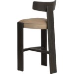 Horton Barstool - Dark Brown - Sahara Sand Leather 8 Horton Barstool - Dark Brown - Sahara Sand Leather - Image 4