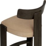 Horton Barstool - Dark Brown - Sahara Sand Leather 9 Horton Barstool - Dark Brown - Sahara Sand Leather - Image 5