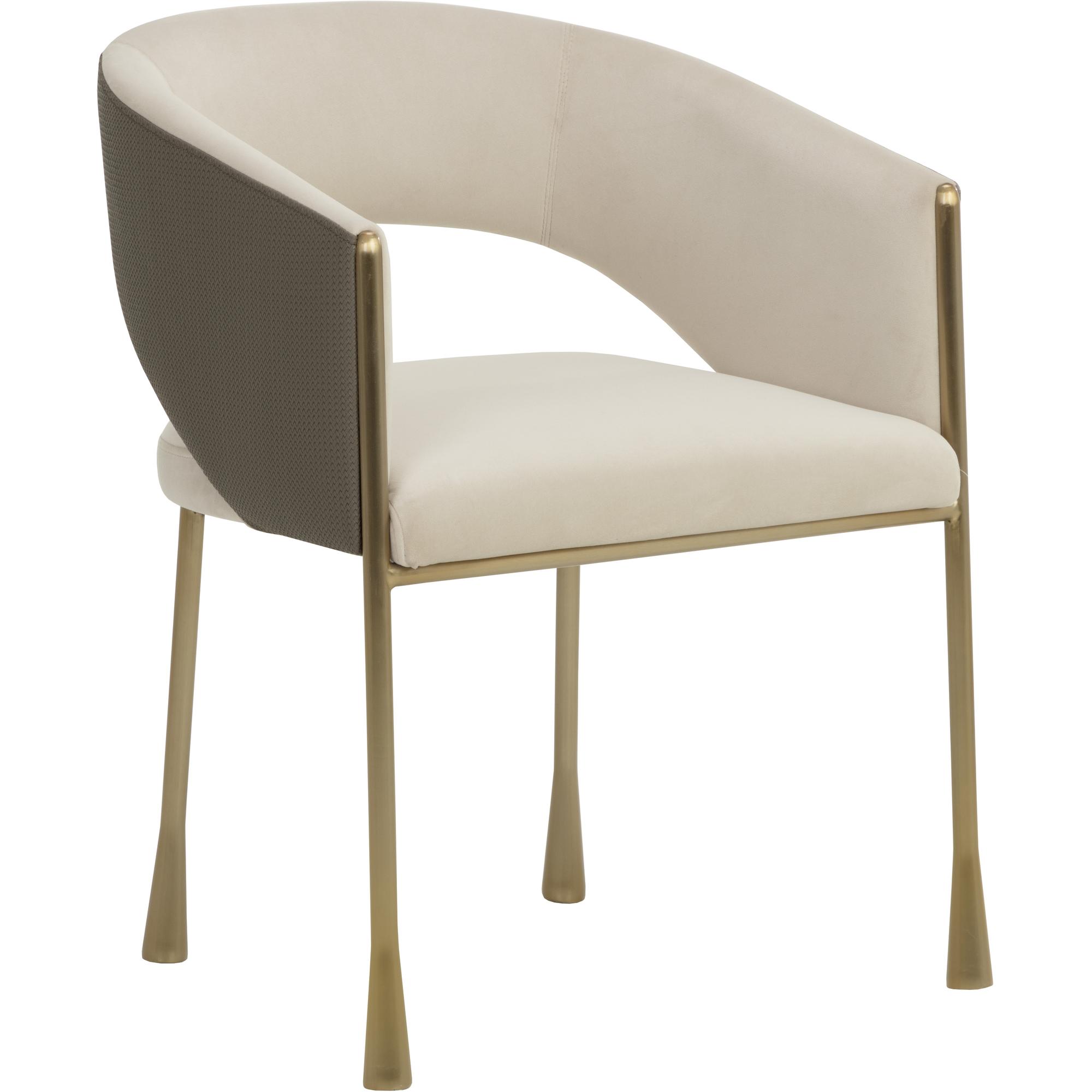 Jahara Dining Armchair - Meg Taupe / Porcini Taupe 1 Jahara Dining Armchair - Meg Taupe / Porcini Taupe
