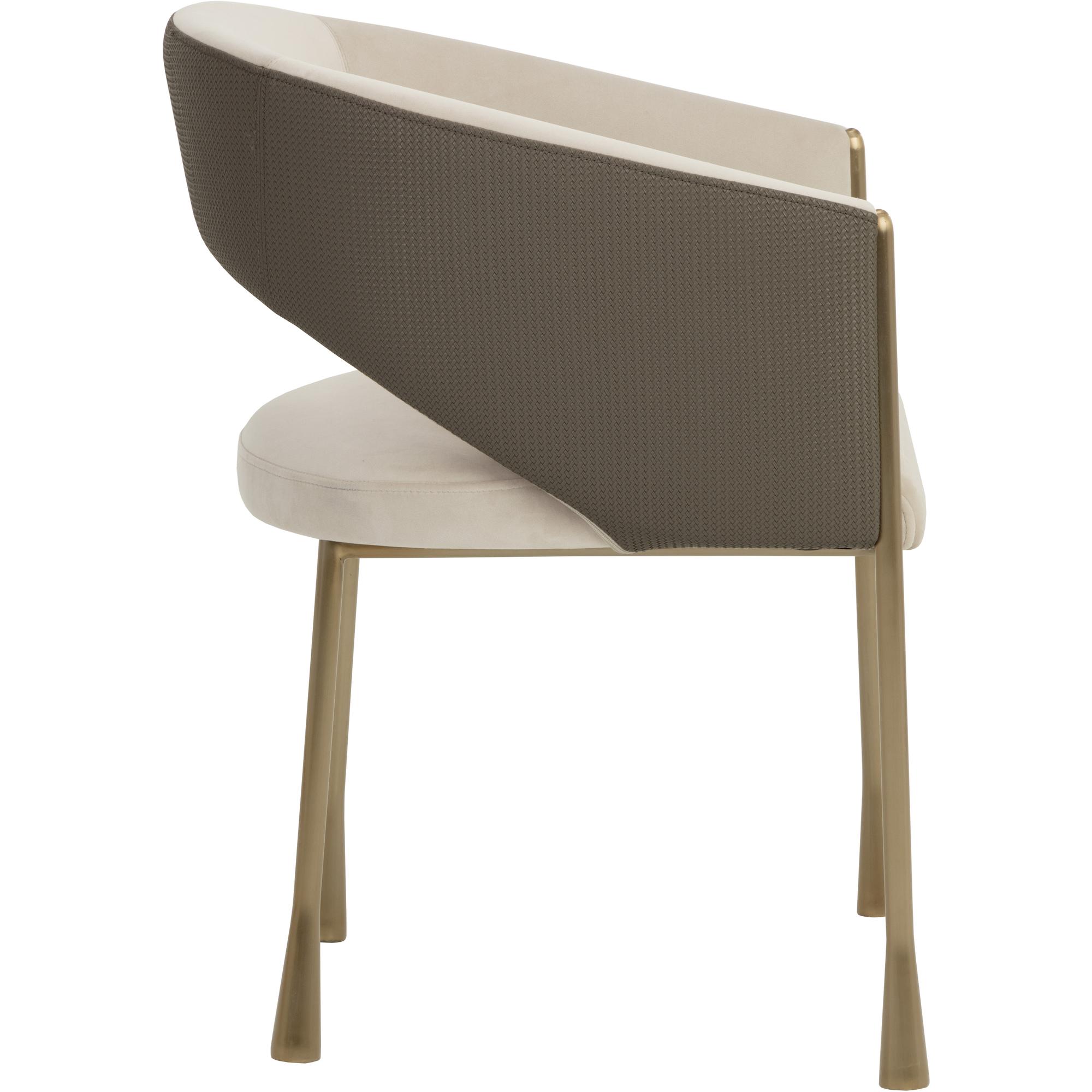 Jahara Dining Armchair - Meg Taupe / Porcini Taupe 3 Jahara Dining Armchair - Meg Taupe / Porcini Taupe - Image 3