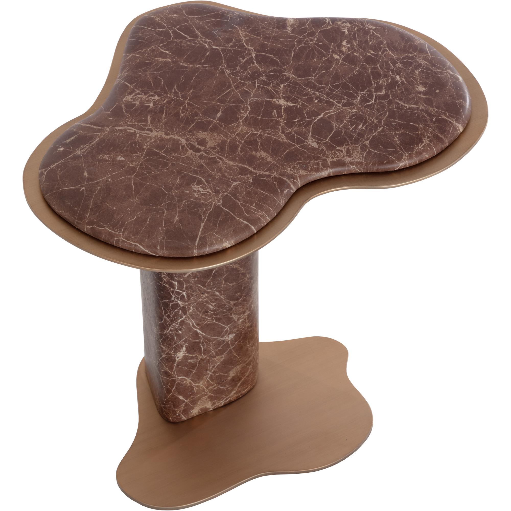 Isola End Table - Marble Look - Mocha 4 Isola End Table - Marble Look - Mocha - Image 4