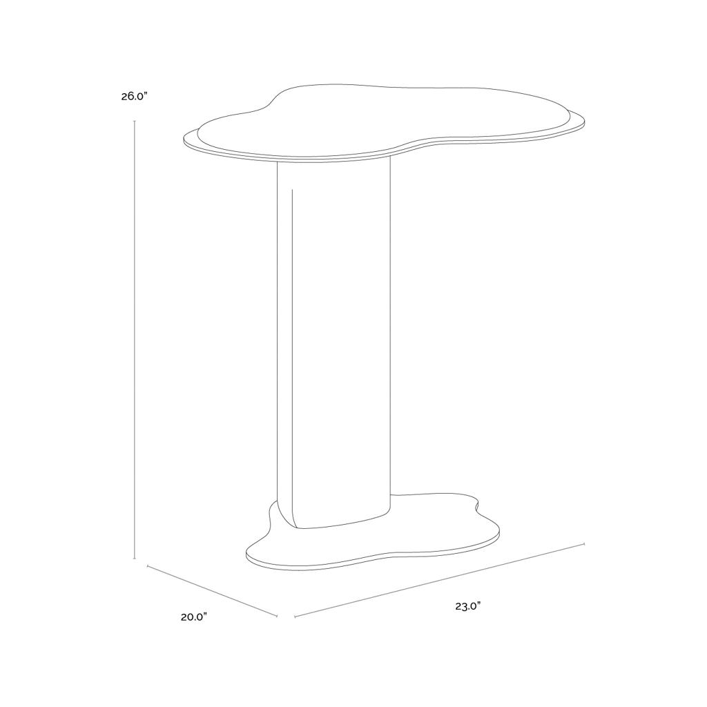 Isola End Table - Marble Look - Mocha 6 Isola End Table - Marble Look - Mocha - Image 6