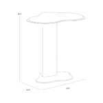 Isola End Table - Travertine Look - Dune 11 Isola End Table - Travertine Look - Dune - Image 6