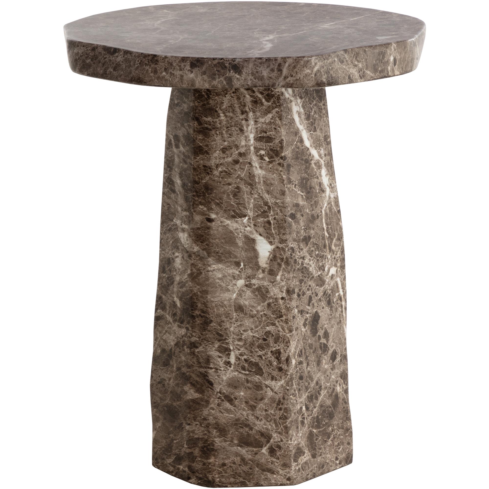 Baldur End Table - Marble Look - Dark Emperador 2 Baldur End Table - Marble Look - Dark Emperador - Image 2