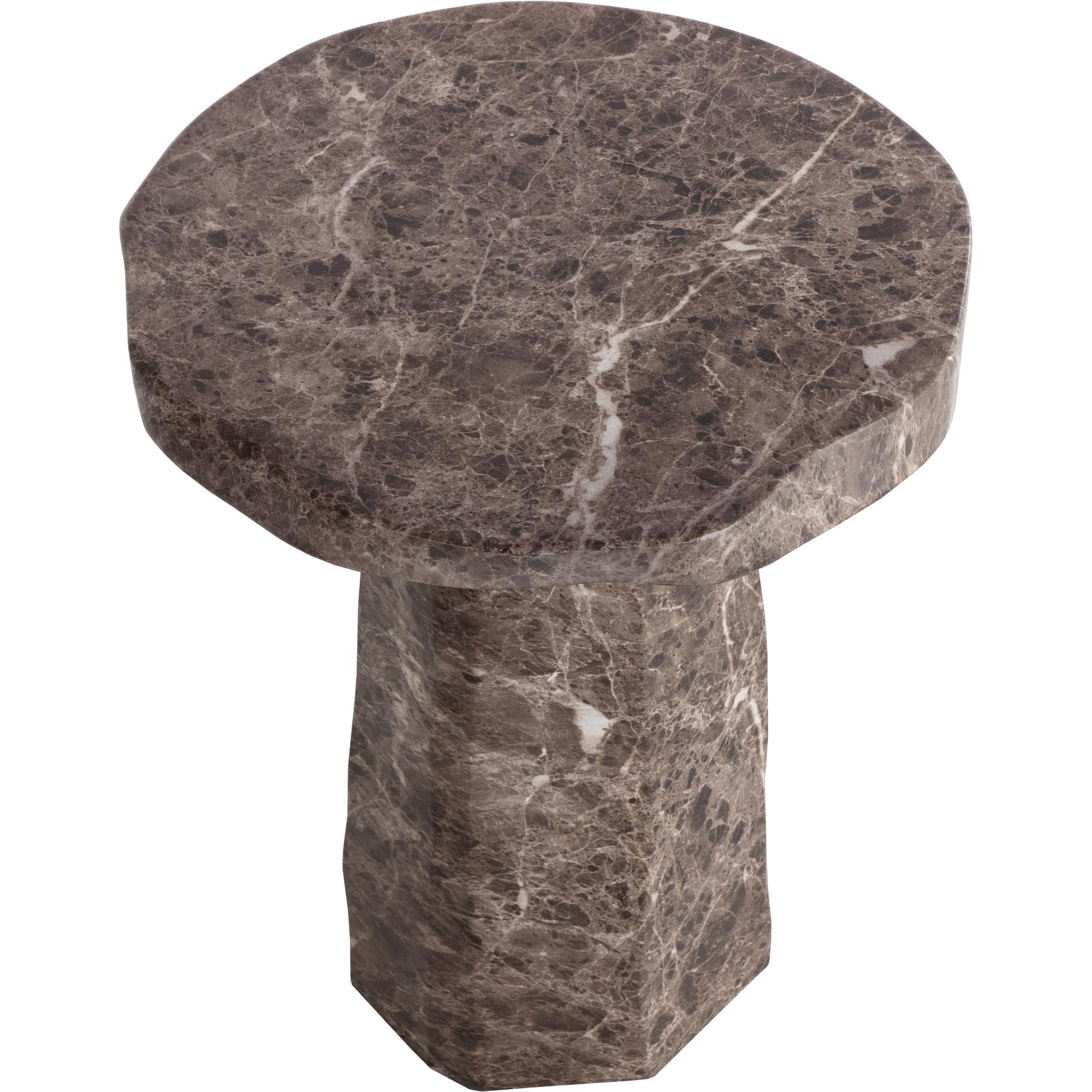 Baldur End Table - Marble Look - Dark Emperador 3 Baldur End Table - Marble Look - Dark Emperador - Image 3