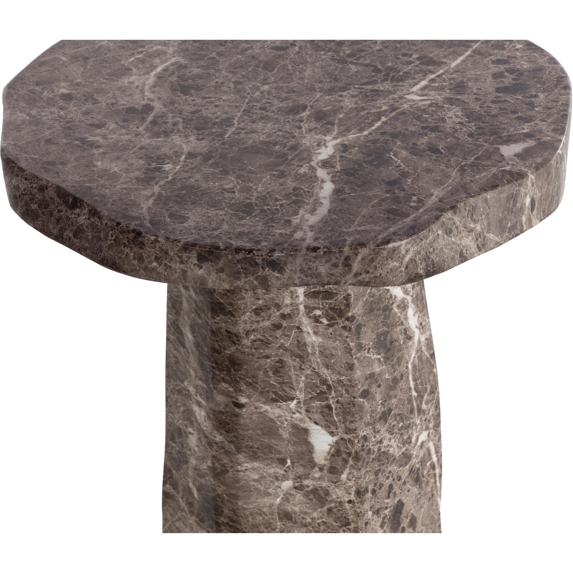 Baldur End Table - Marble Look - Dark Emperador 4 Baldur End Table - Marble Look - Dark Emperador - Image 4