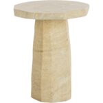 Baldur End Table - Travertine Look - Natural 7 Baldur End Table - Travertine Look - Natural - Image 2