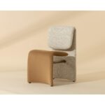 Dunnington Dining Chair - Gold - Kona Camel / Noah Ecru 112873 112873 DUNNINGTON DINING CHAIR GOLD KONA CAMEL NOAH ECRU