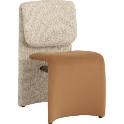 Dunnington Dining Chair - Gold - Kona Camel / Noah Ecru