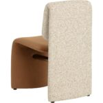 Dunnington Dining Chair - Gold - Kona Camel / Noah Ecru 112873 112873 DUNNINGTON DINING CHAIR GOLD KONA CAMEL NOAH ECRU 23