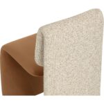 Dunnington Dining Chair - Gold - Kona Camel / Noah Ecru 112873 112873 DUNNINGTON DINING CHAIR GOLD KONA CAMEL NOAH ECRU 26