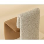 Dunnington Dining Chair - Gold - Kona Camel / Noah Ecru 112873 112873 DUNNINGTON DINING CHAIR GOLD KONA CAMEL NOAH ECRU 6