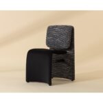 Dunnington Dining Chair - Dark Bronze - Abbington Black / Hobbes Night 112874 112874 DUNNINGTON DINING CHAIR DARK BRONZE ABBINGTON BLACK HOBBES NIGHT