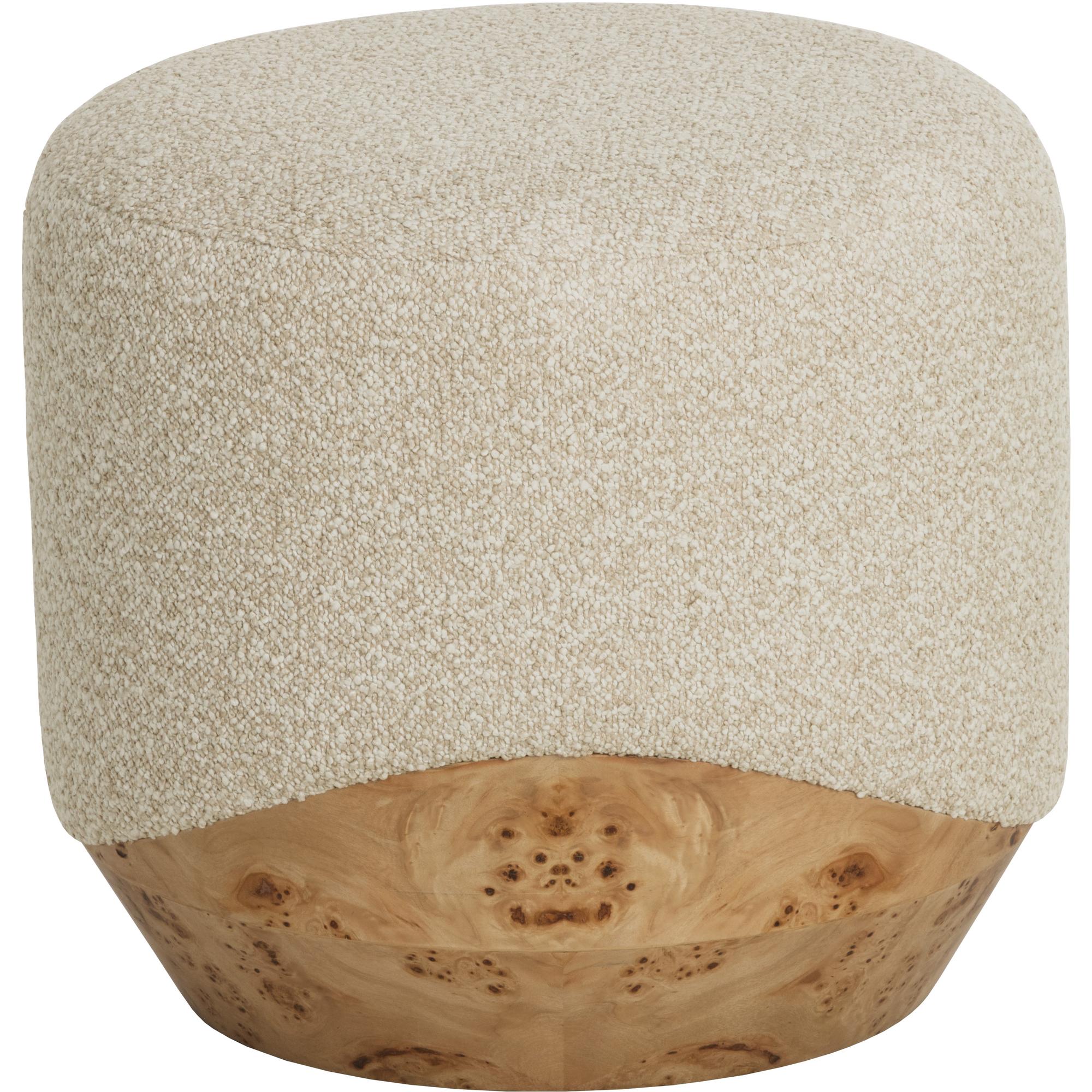 Mithuna Ottoman - Small - Santa Cruz Oatmeal 2 Mithuna Ottoman - Small - Santa Cruz Oatmeal - Image 2