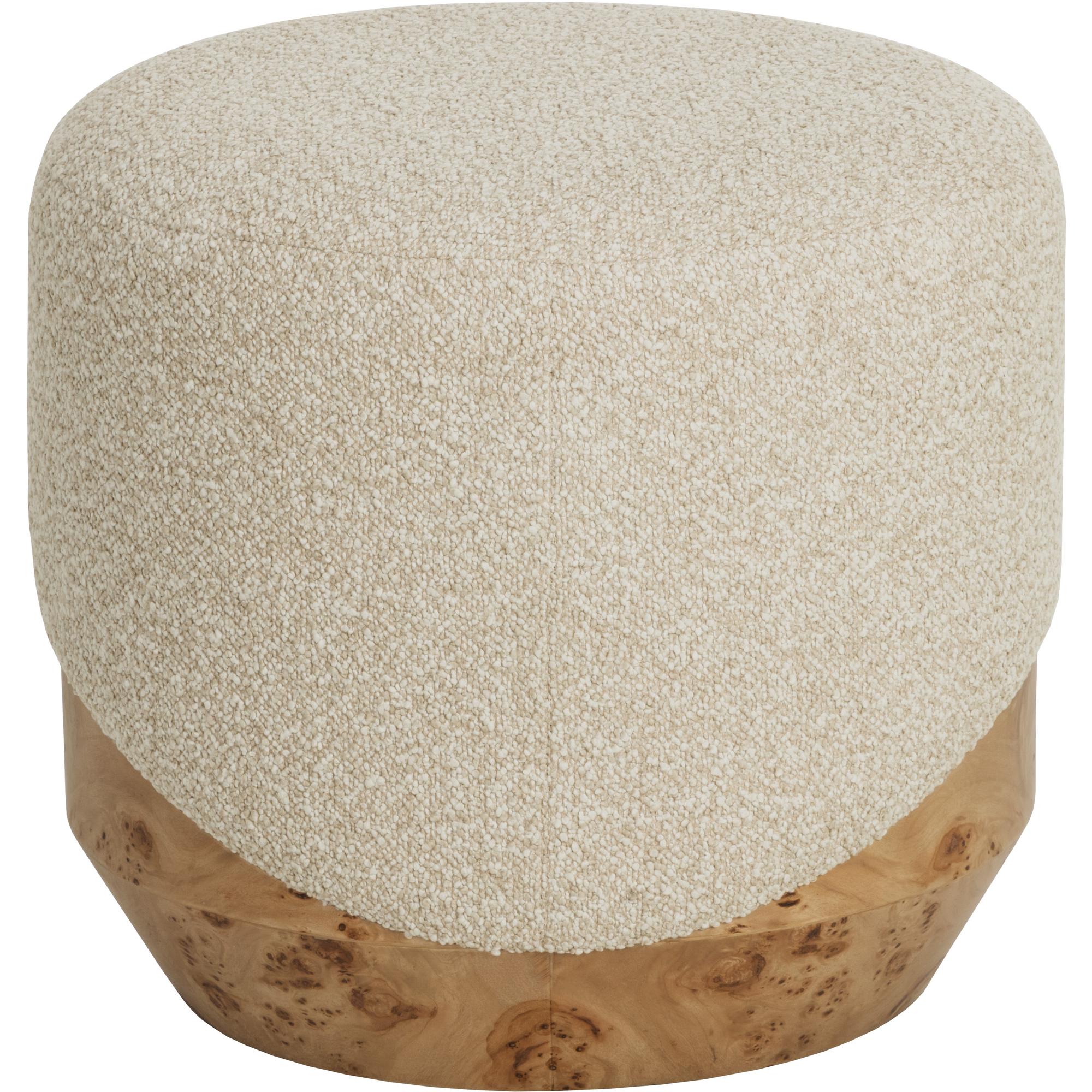 Mithuna Ottoman - Small - Santa Cruz Oatmeal 3 Mithuna Ottoman - Small - Santa Cruz Oatmeal - Image 3