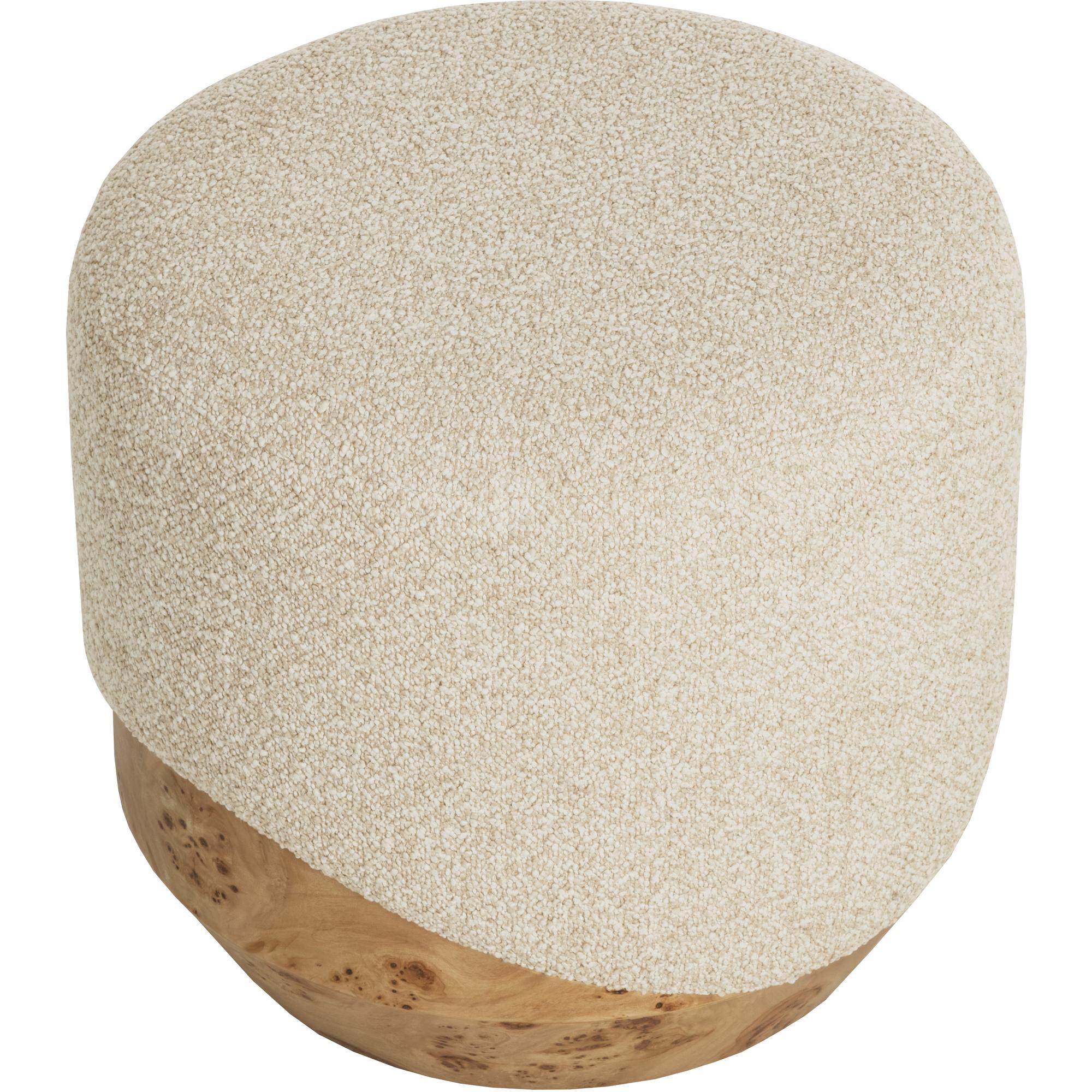 Mithuna Ottoman - Small - Santa Cruz Oatmeal 4 Mithuna Ottoman - Small - Santa Cruz Oatmeal - Image 4
