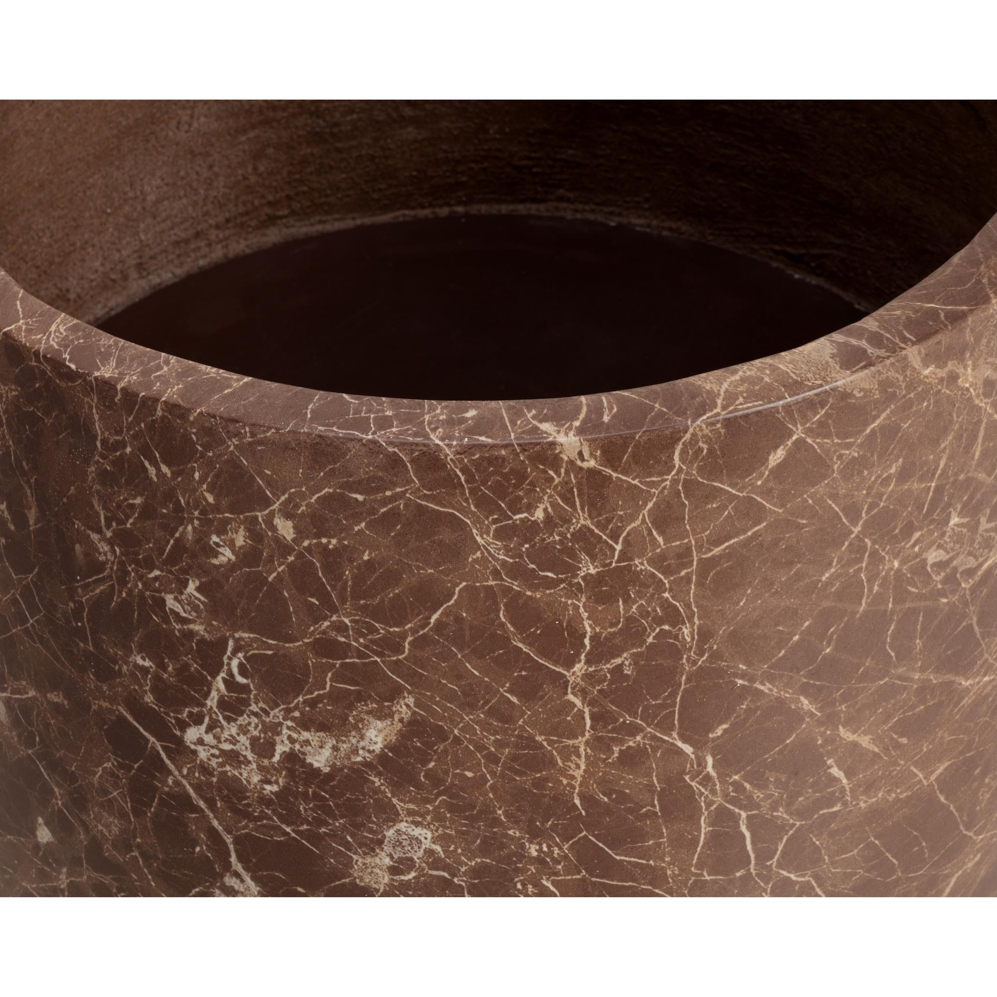 Aster Planter - Small - Marble Look - Mocha 3 Aster Planter - Small - Marble Look - Mocha - Image 3