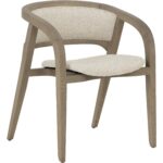 Arco Dining Armchair - Greige - Santa Cruz Oatmeal