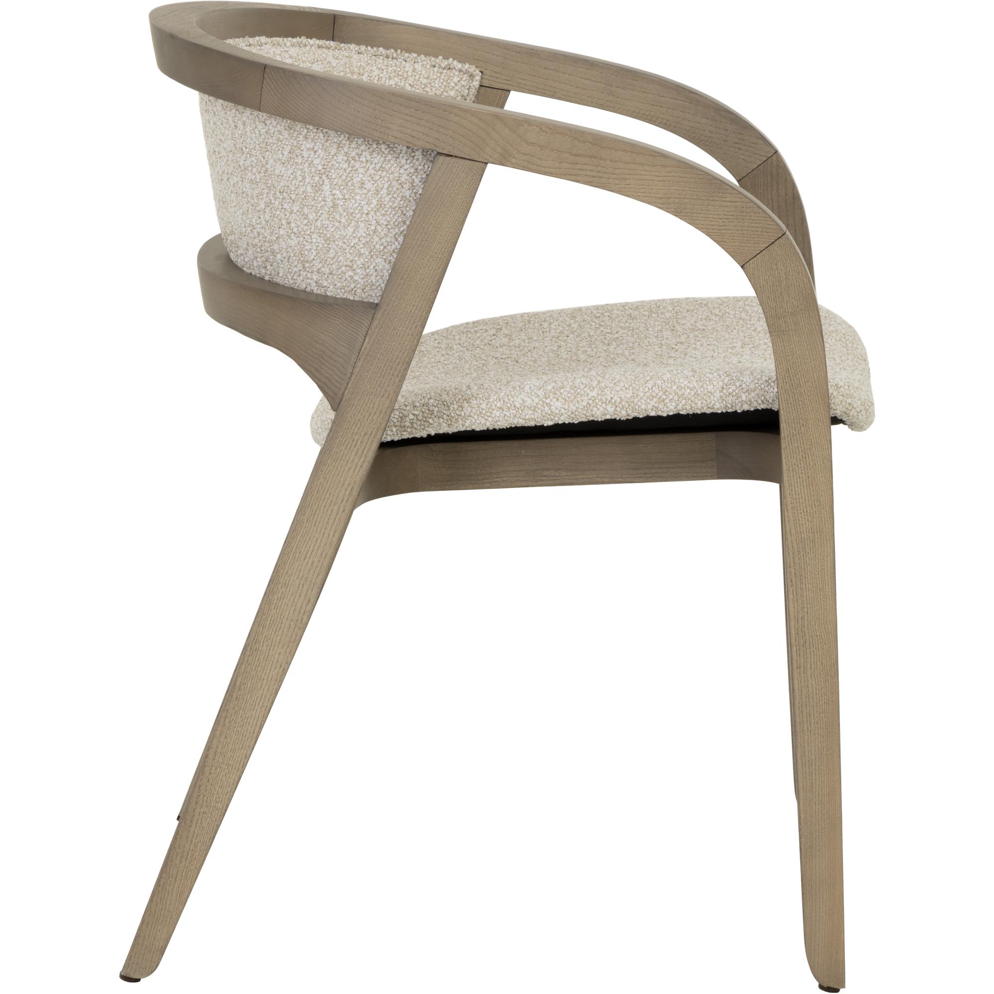 Arco Dining Armchair - Greige - Santa Cruz Oatmeal 3 Arco Dining Armchair - Greige - Santa Cruz Oatmeal - Image 3