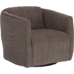 Garrison Swivel Lounge Chair - Rika Chocolate