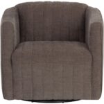 Garrison Swivel Lounge Chair - Rika Chocolate 6 Garrison Swivel Lounge Chair - Rika Chocolate - Image 2