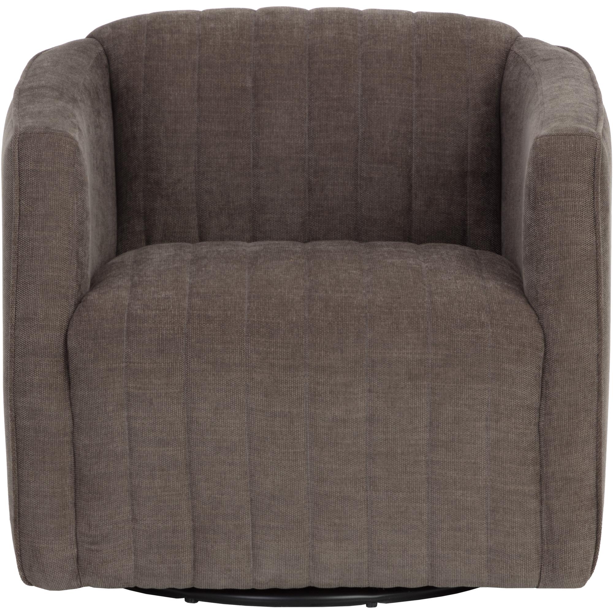 Garrison Swivel Lounge Chair - Rika Chocolate 2 Garrison Swivel Lounge Chair - Rika Chocolate - Image 2