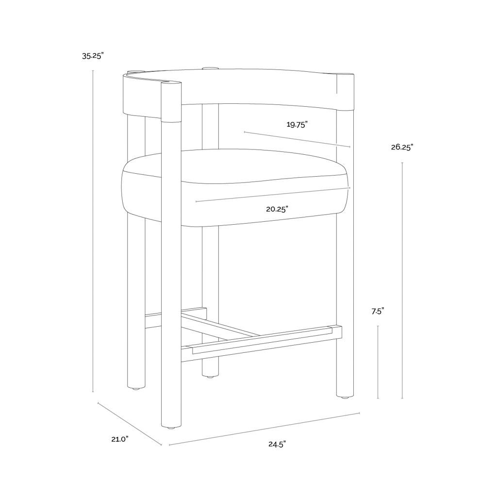 Manolo Counter Stool - Eglinton Espresso 3 Manolo Counter Stool - Eglinton Espresso - Image 3