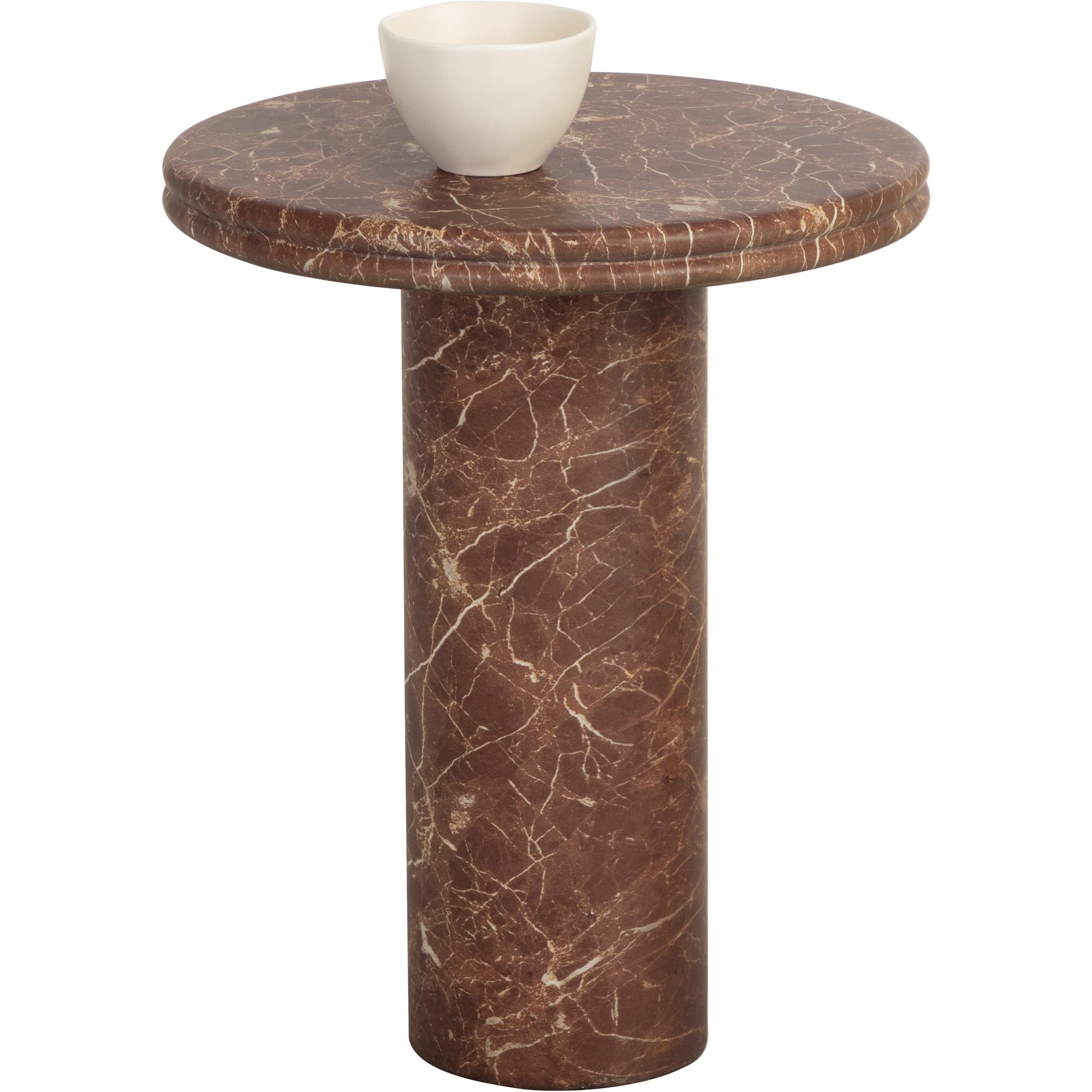Bastion End Table - Marble Look - Mocha 1 Bastion End Table - Marble Look - Mocha