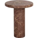 Bastion End Table - Marble Look - Mocha 5 Bastion End Table - Marble Look - Mocha - Image 2